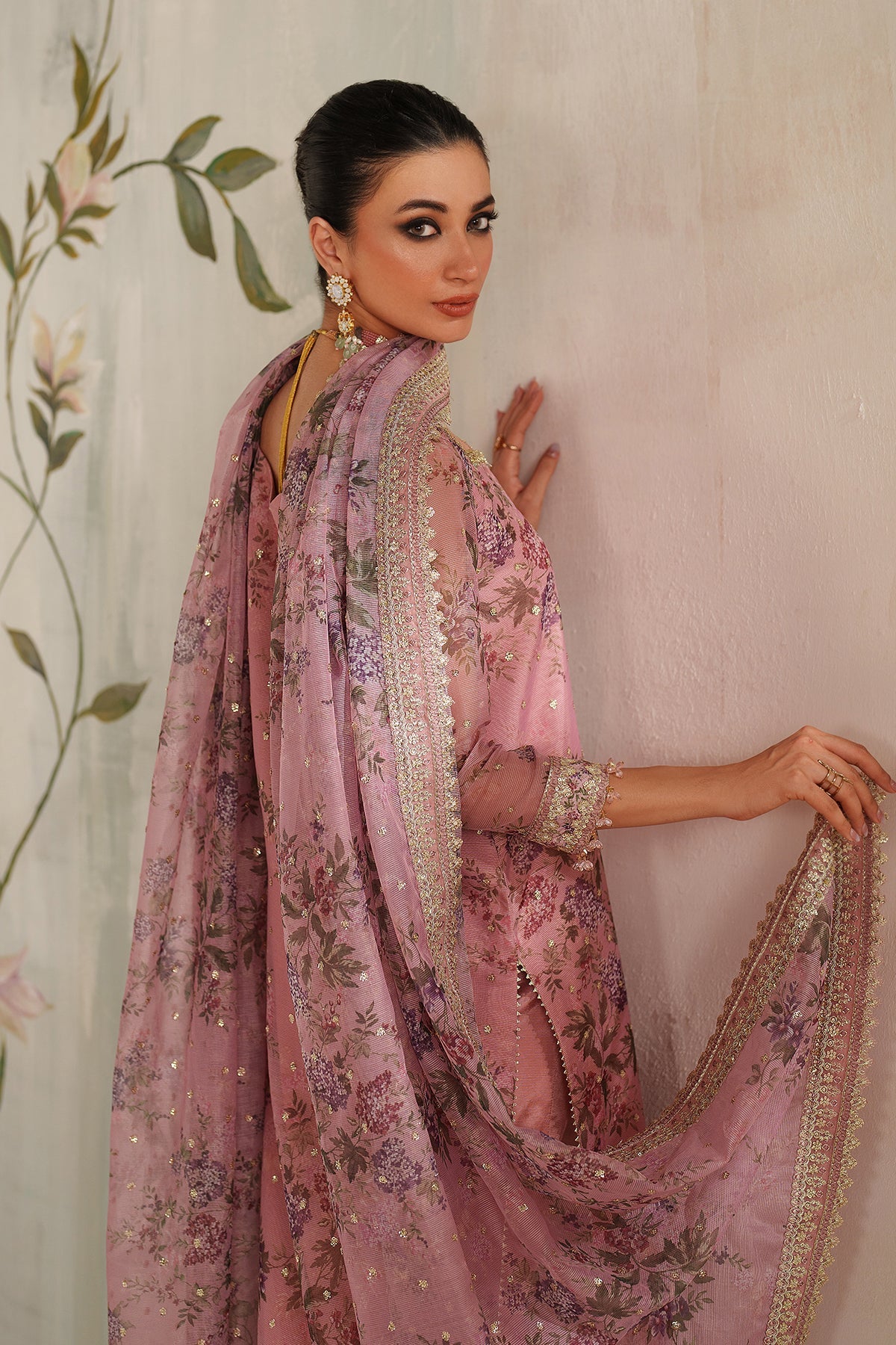 EMBROIDERED COTTON NET UF-4374