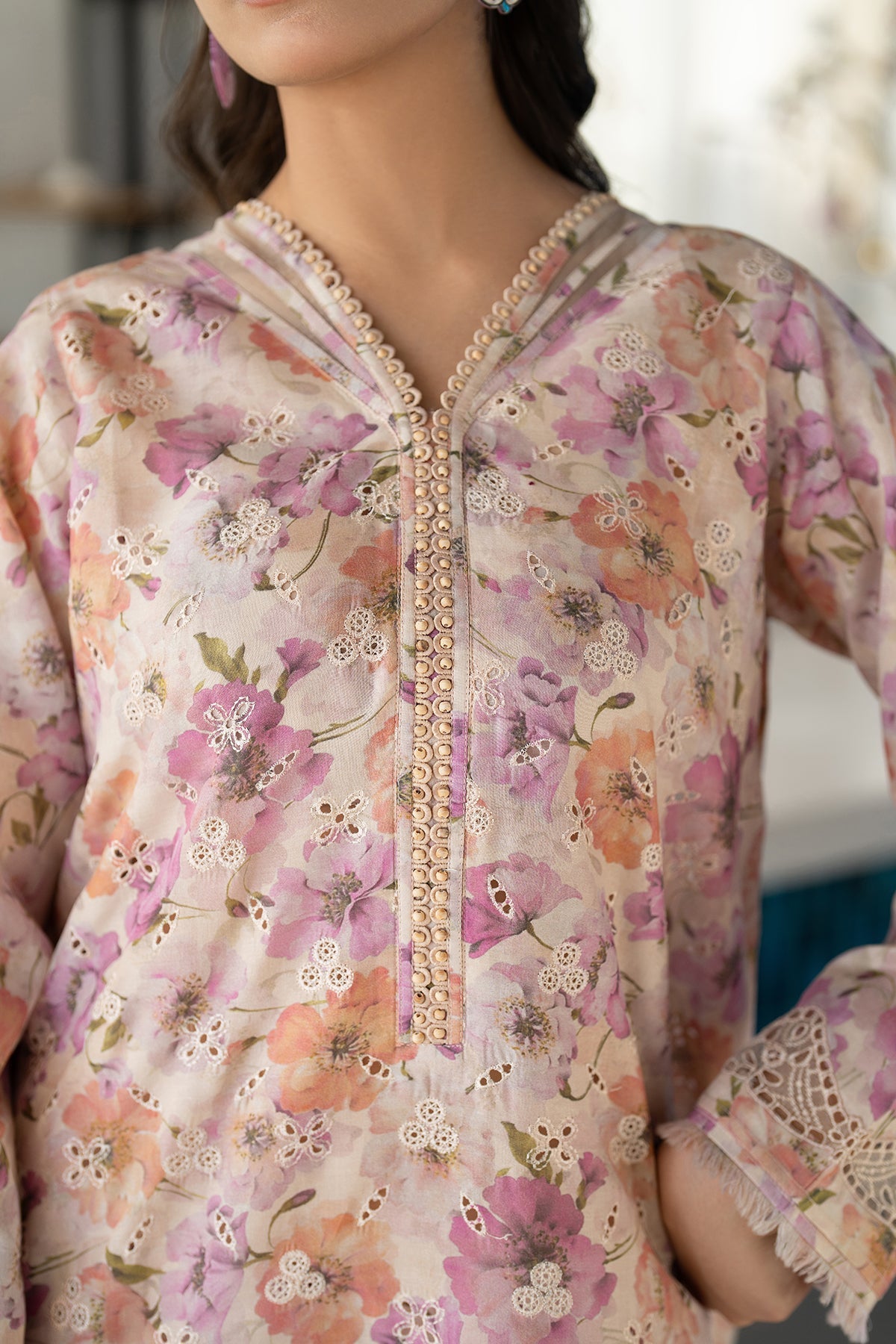 EMBROIDERED PRINTED LAWN SF-4099