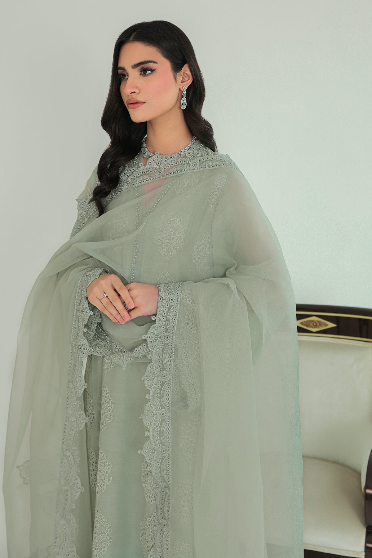 Embroidered Chiffon Uf-234