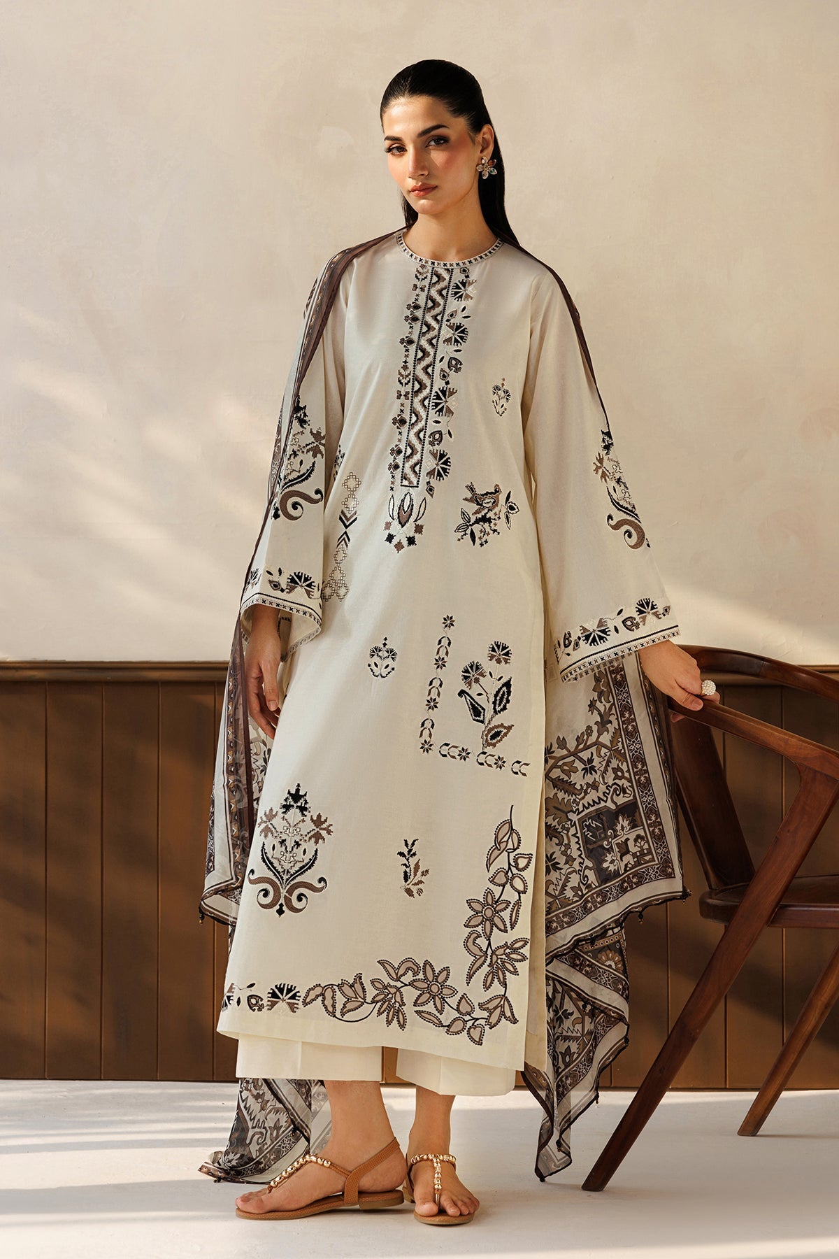 EMBROIDERED SELF JAQUARD SF-4504