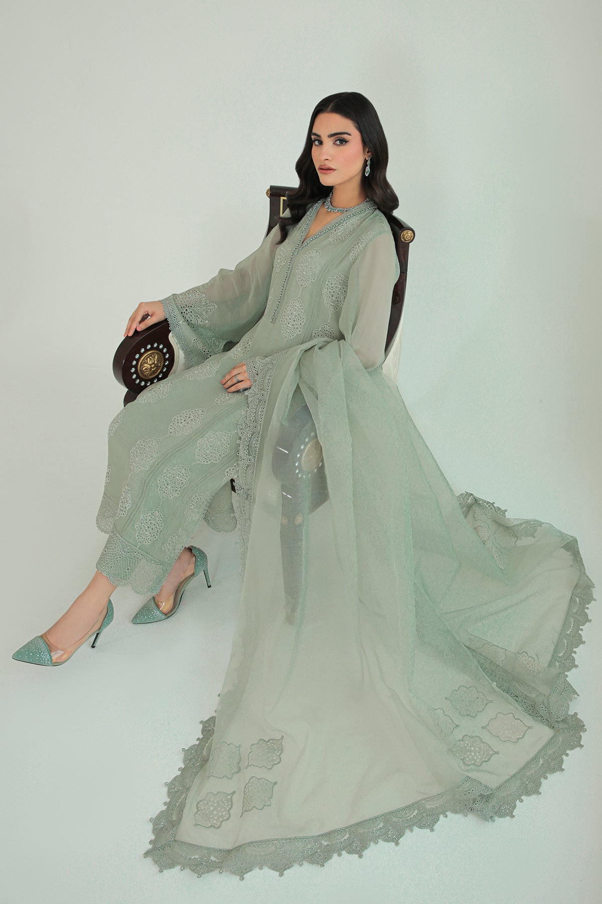 Embroidered Chiffon Uf-234