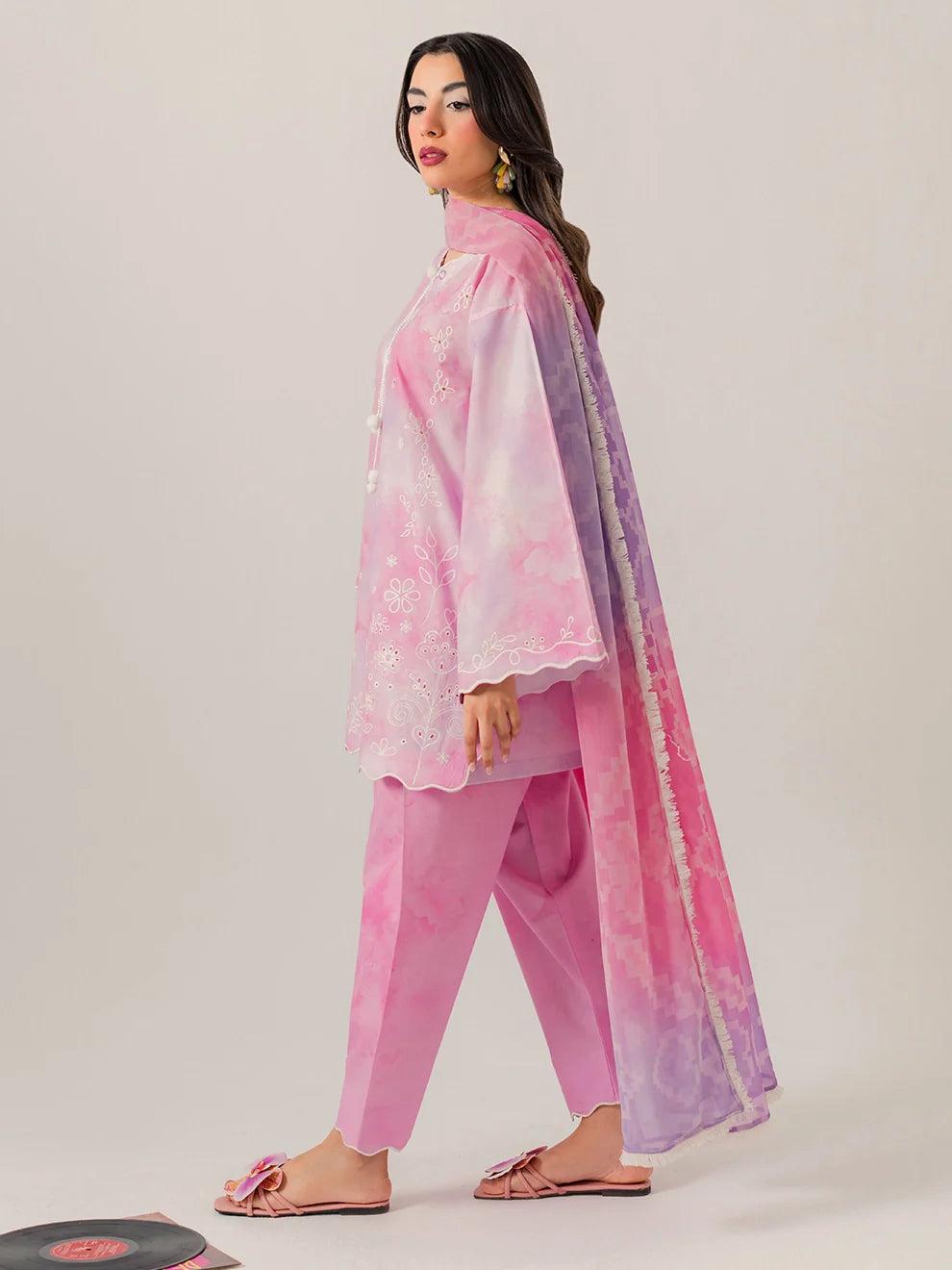 Blush - 3Pc Printkari Suit