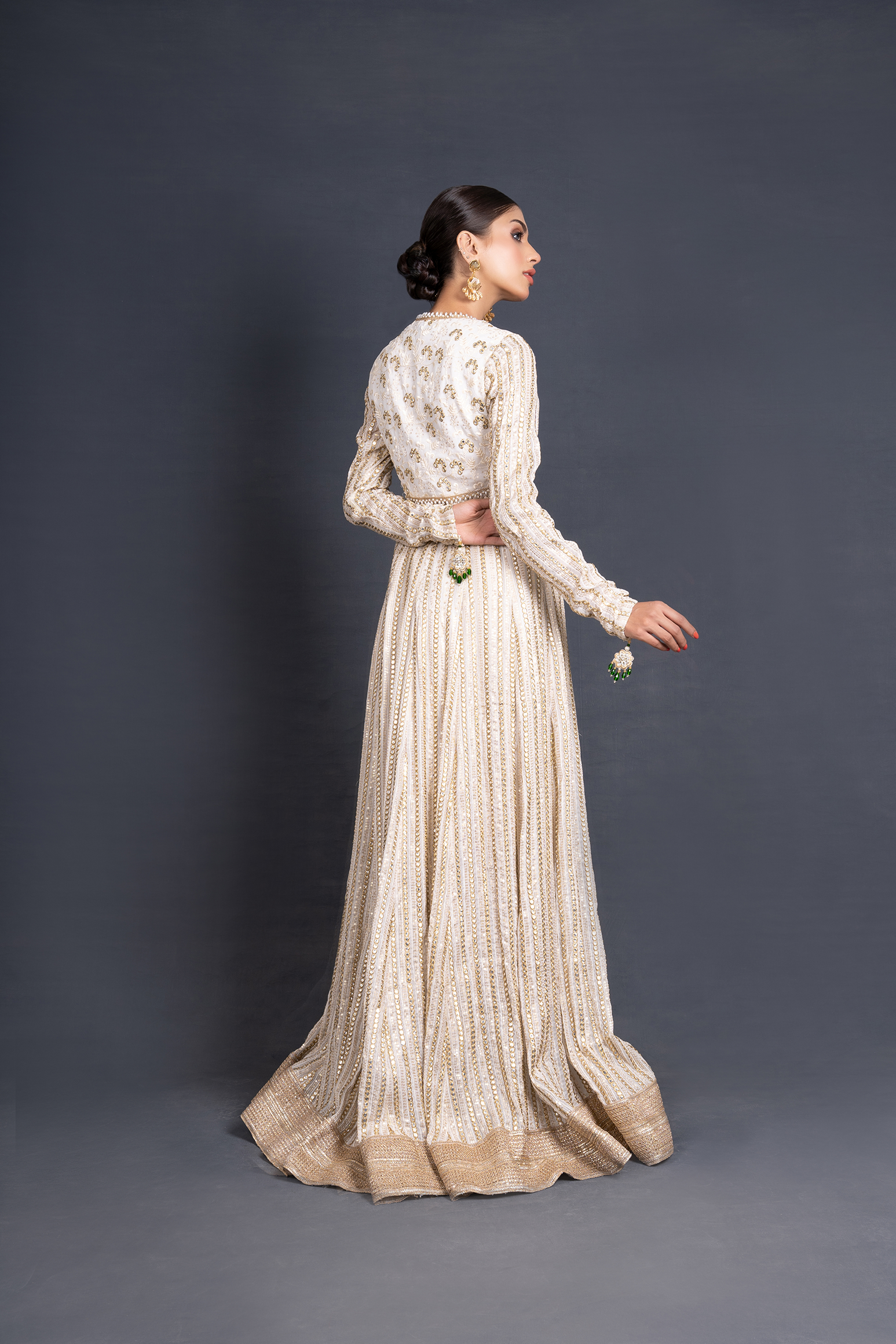 Mirror Embroidered Classic Anarkali