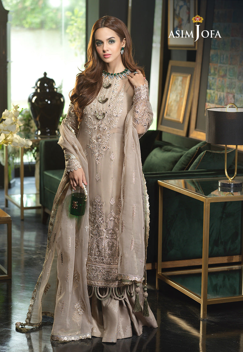 AJN-14 EMBROIDERED ORGANZA 3 PCS