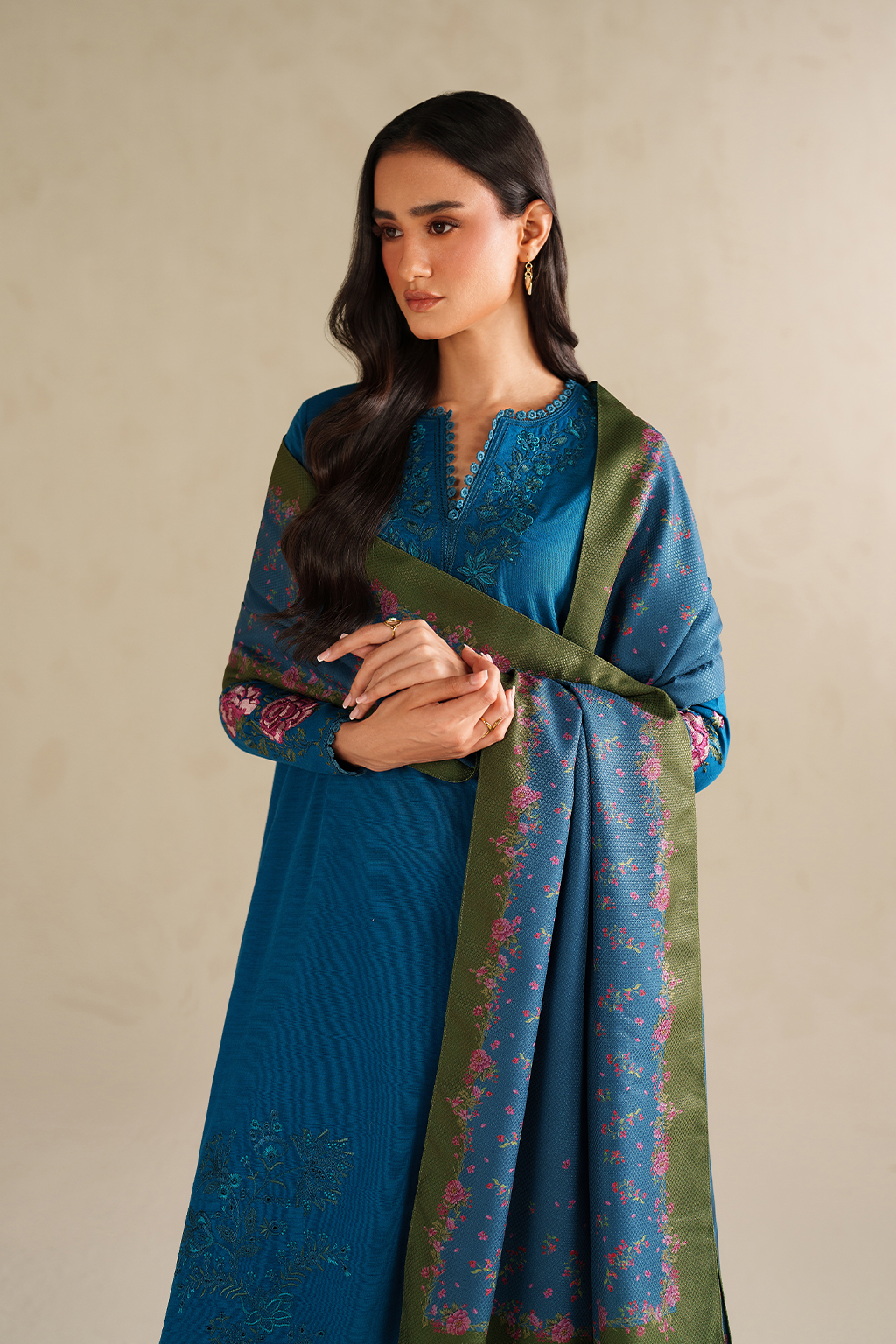 UE-577 Embroidered Khaddar