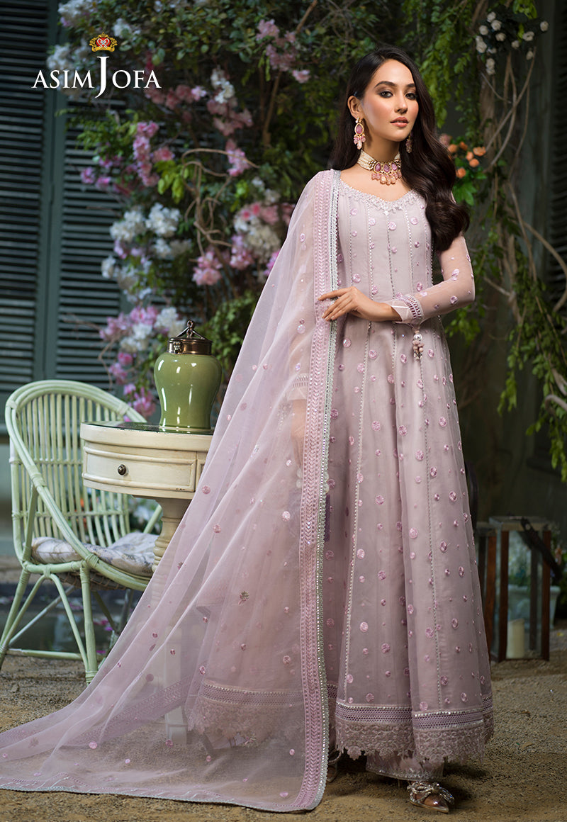 AJFC-45 EMBROIDERED ORGANZA 3 PCS