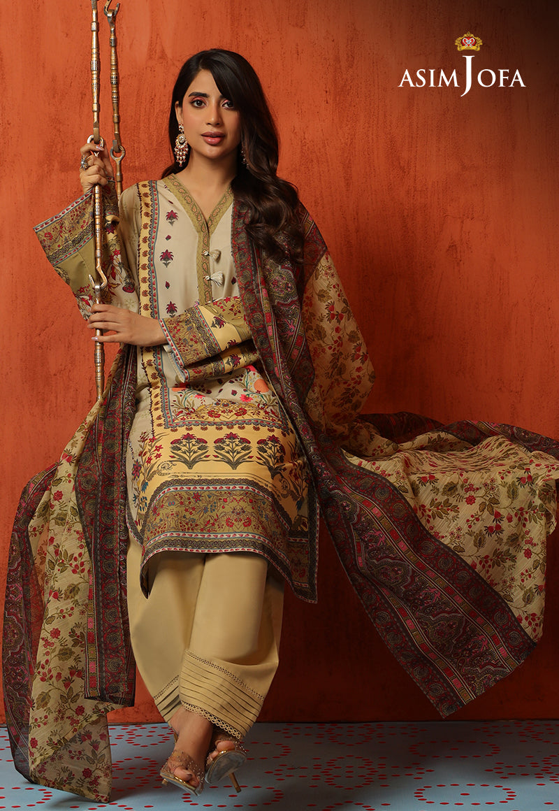 Ajso-92 Unstitched 2 Pcs Shirt Dupatta