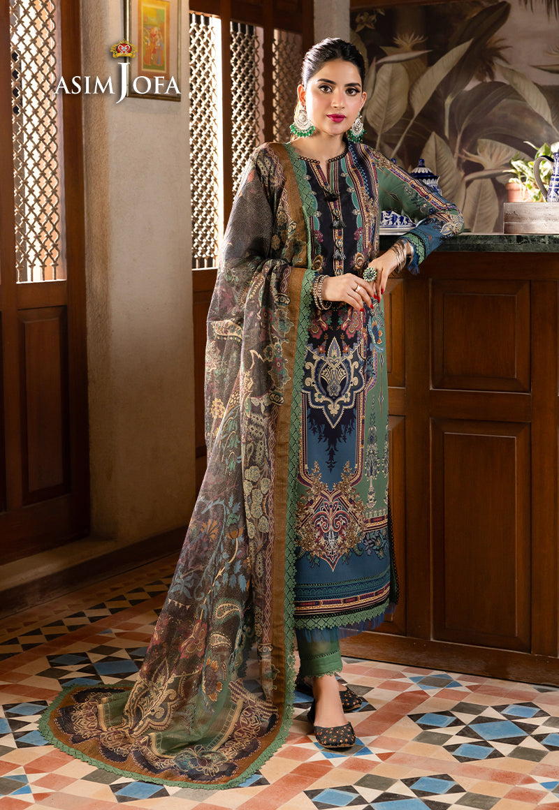 AJUBM-01 UNSTITCHED EGYPTIAN COTTON 2PC