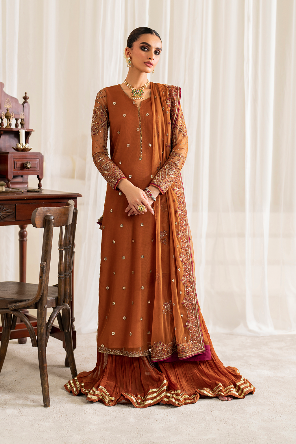 UE-287 Embroidered Net