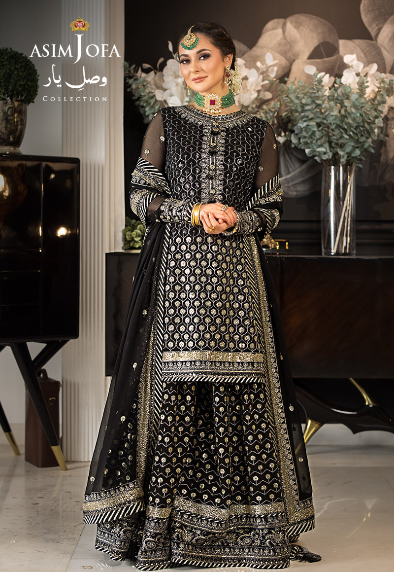 Ajso-286 Unstitched 3 Pcs Shirt Dupatta Trouser