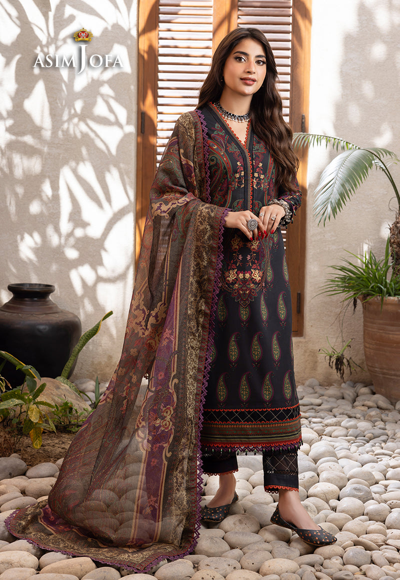 AJRW-27 DESIGNERS STITCHED PREMIUM WINTER COTTON 3 PCS