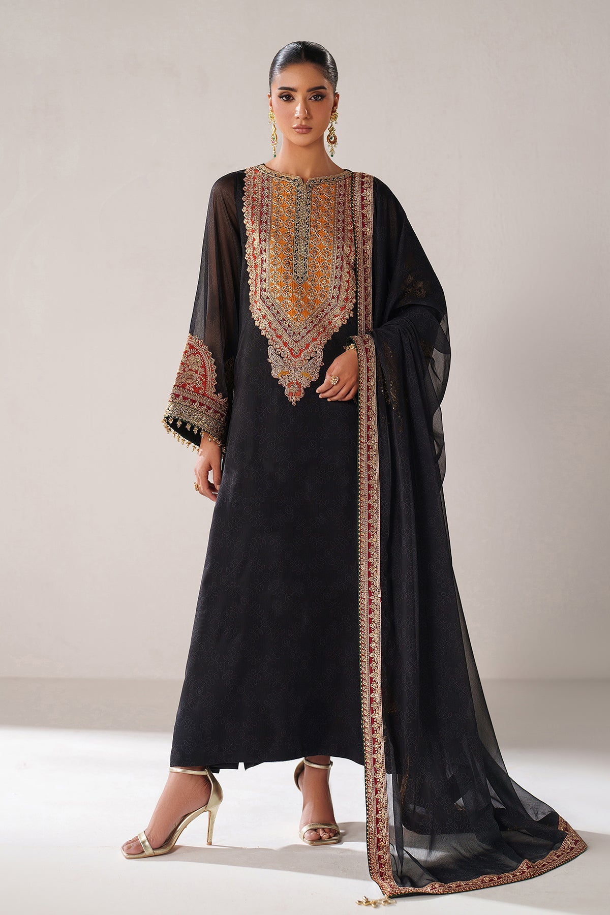 EMBROIDERED CHIFFON PR-1246
