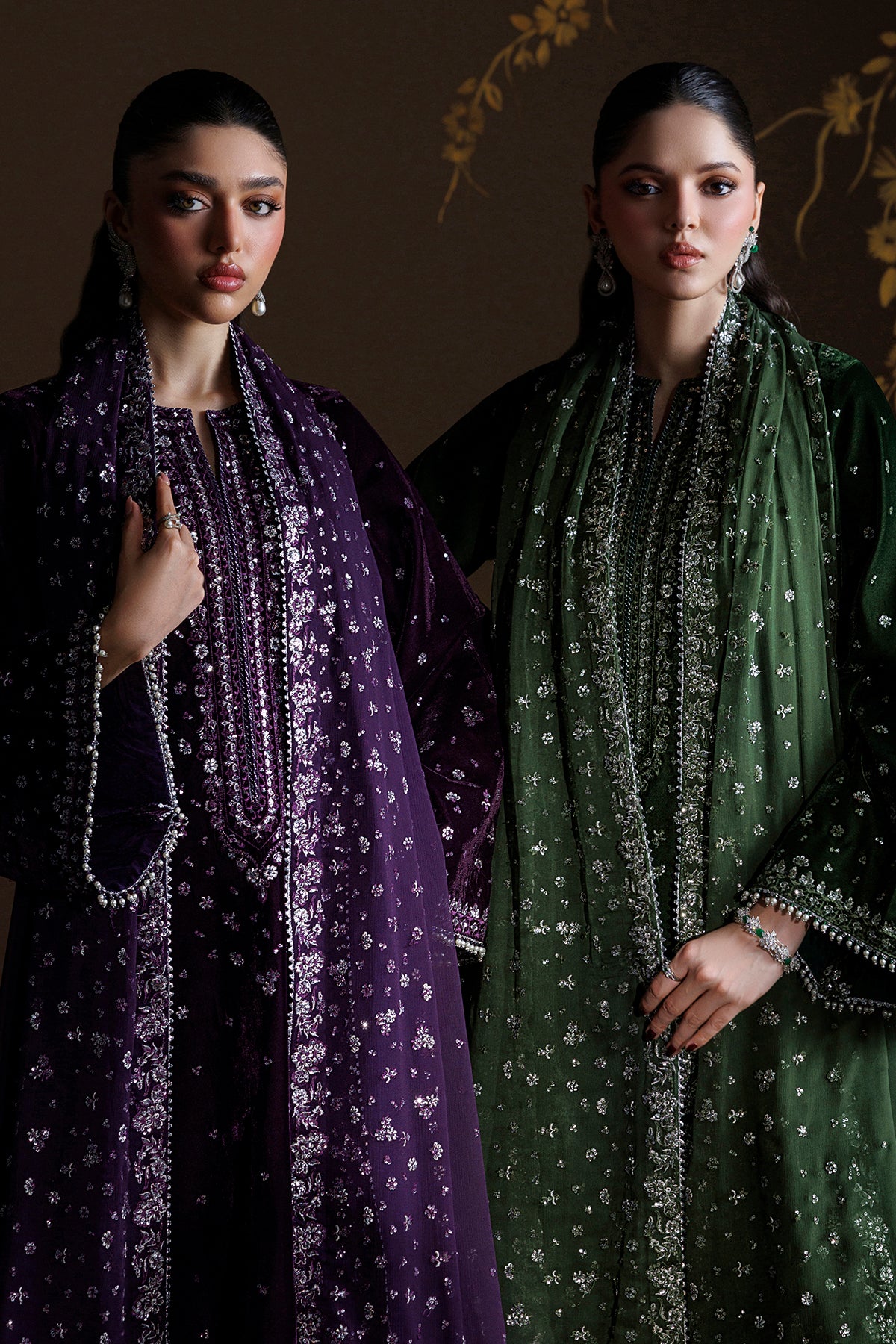 EMBROIDERED VELVET UF-4545