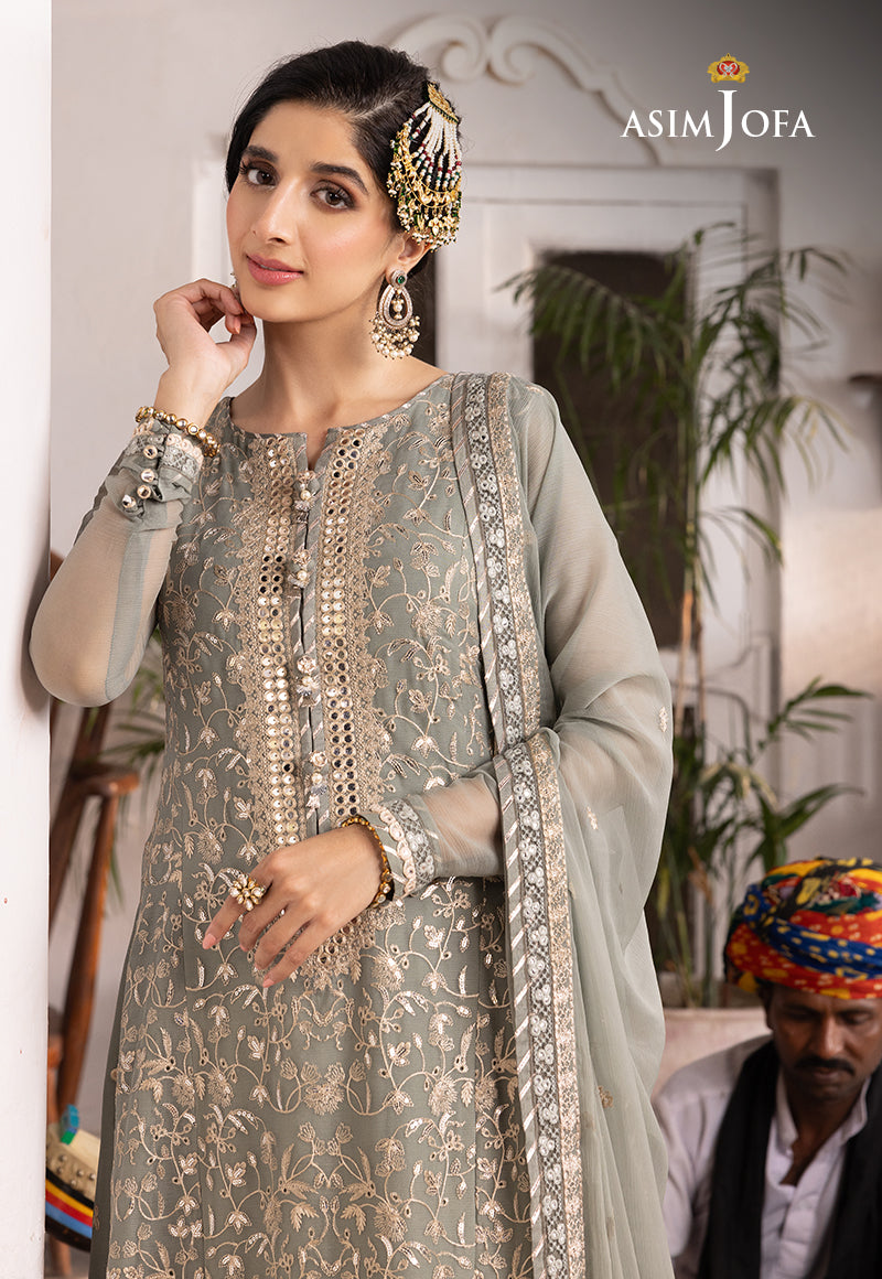 AJAB-15 EMBROIDERED CHIFFON 3 PCS