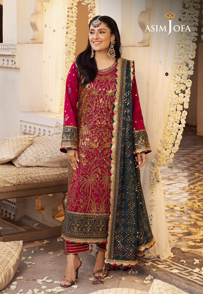 AJSHD-19 EMBROIDERED STITCHED 3 PCS
