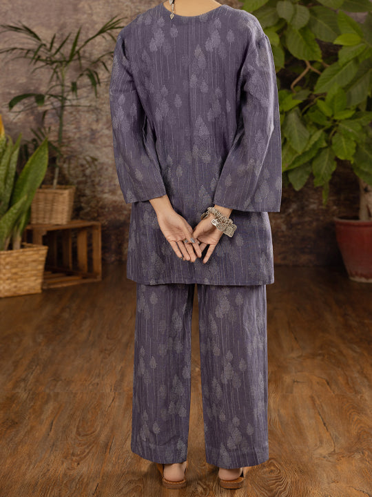Blue Linen 2Pc Stitched - ALCR-2PS-LKS-1102