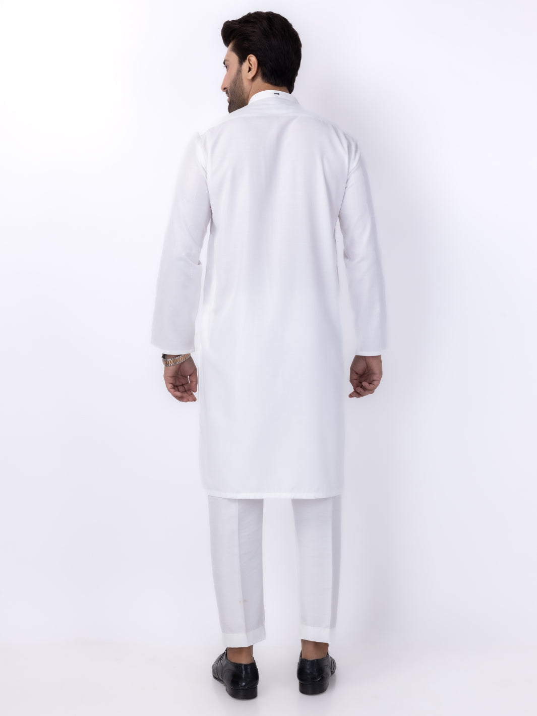 White Blended Kurta - AL-K-1121A