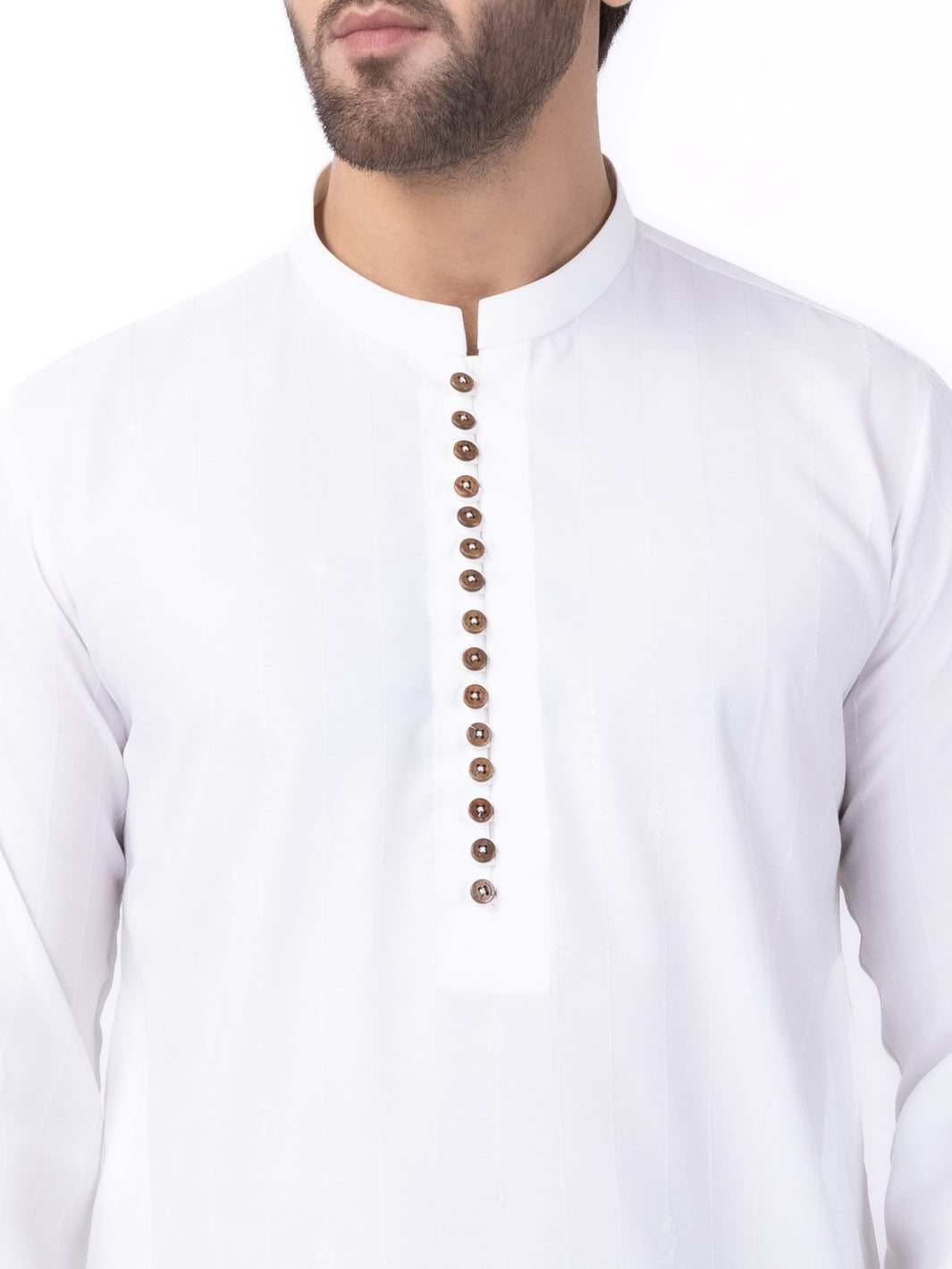 White Blended Kurta - AL-K-1121A