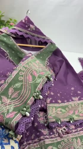 Rs 20500 Aneelas Stitched Karandi Emb 3pc Chiffon Duppata [KR-26-12] [Dispatch Time 2.5 Months]