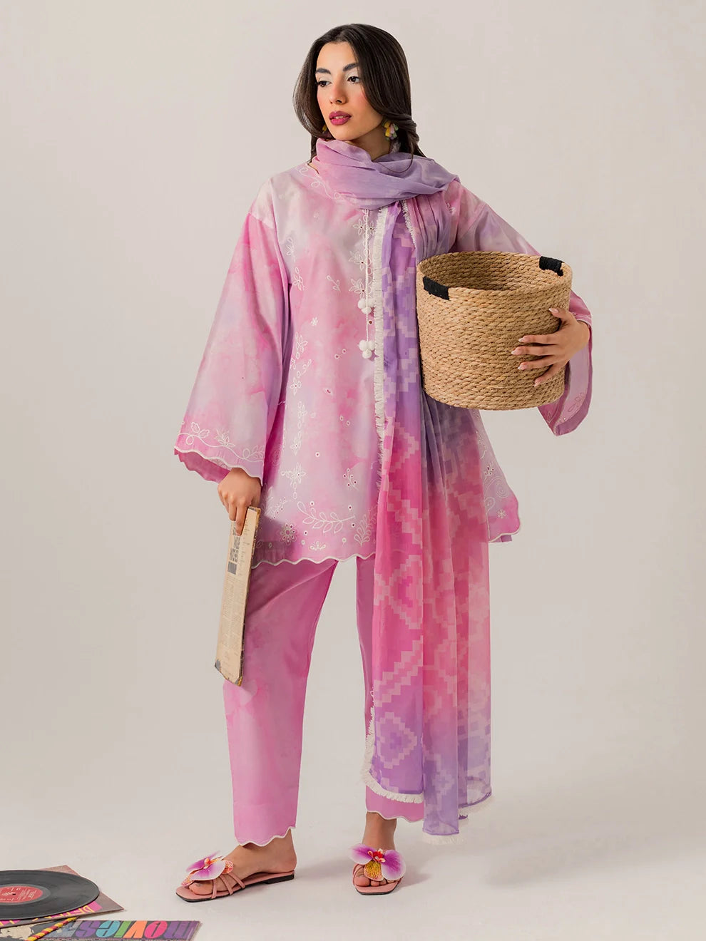 Blush - 3Pc Printkari Suit