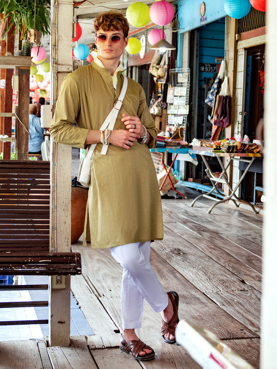Pistachio Green Cotton Kurta - AL-K-1139C
