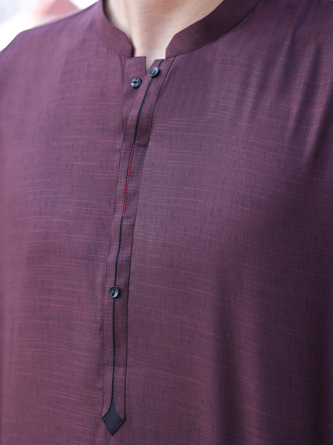 Maroon Blended Kurta - AL-K-1141