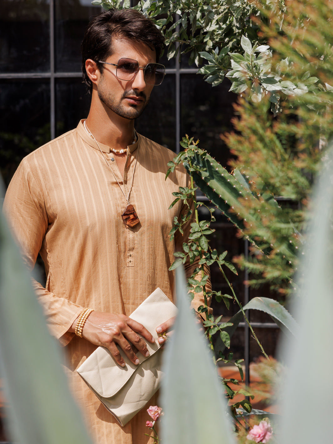 Beige Cotton Kurta - AL-K-1144A