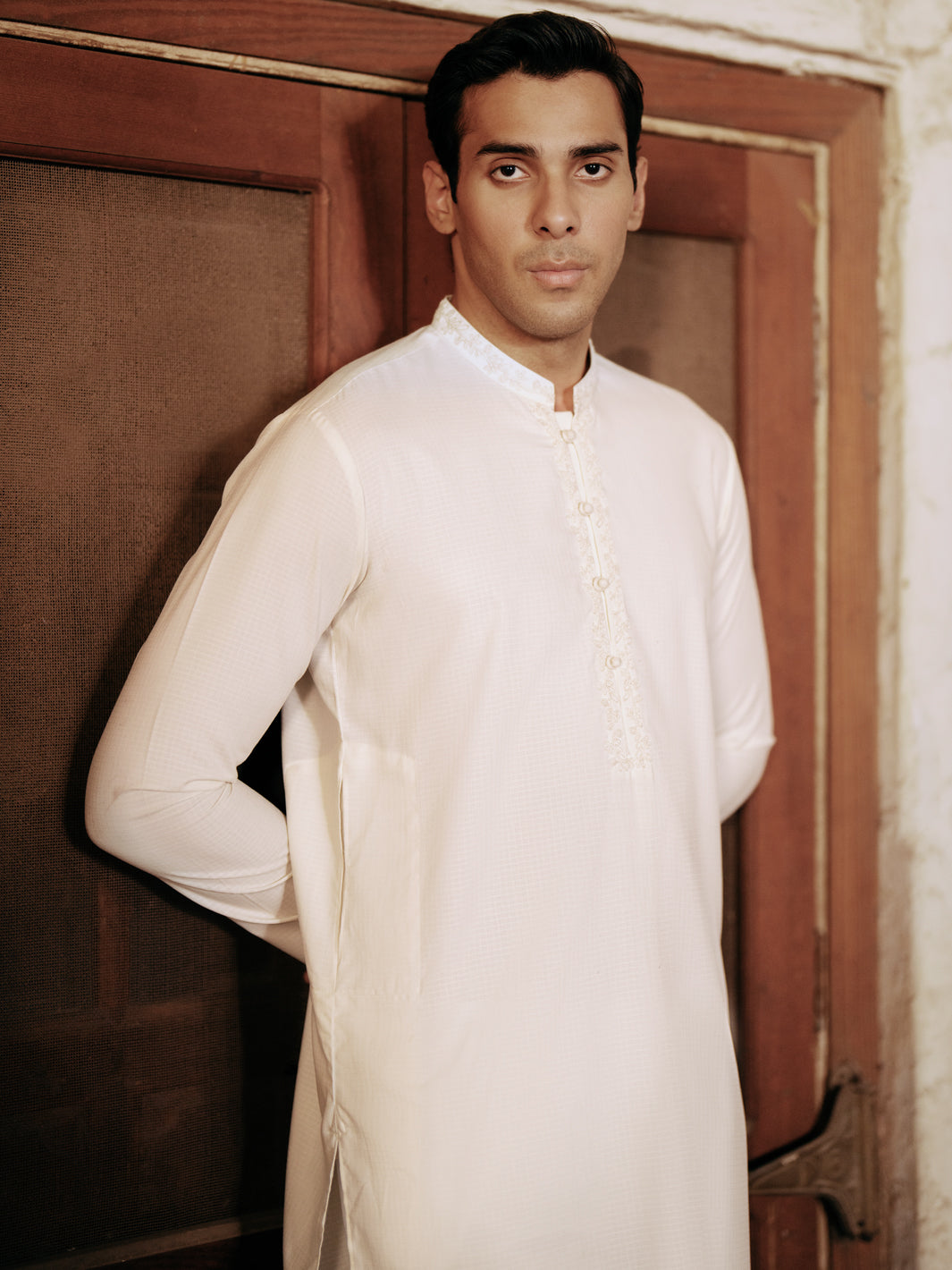 Off White Blended Kurta - AL-K-1157A