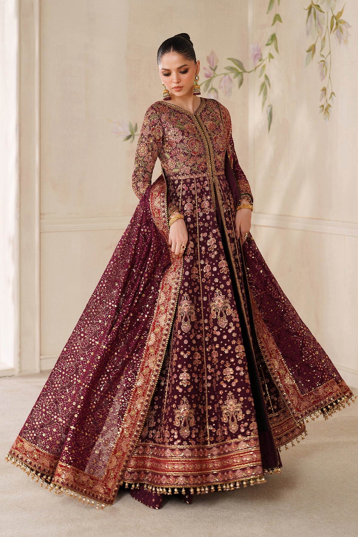 EMBROIDERED CHIFFON CH14-05 STITCHED