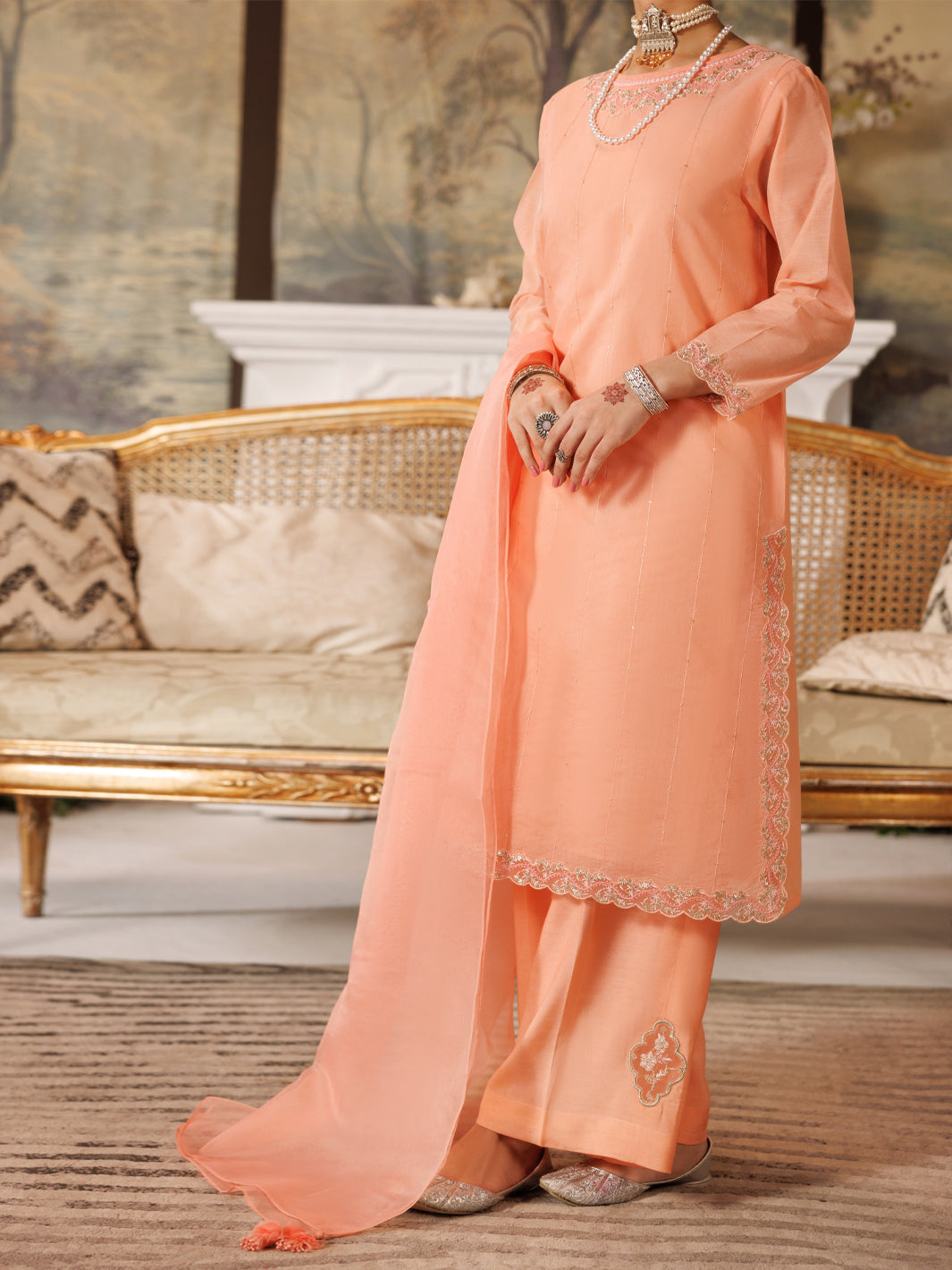 Light Pink Formal 3Pc Stitched - ALT-3PS-LS-1168