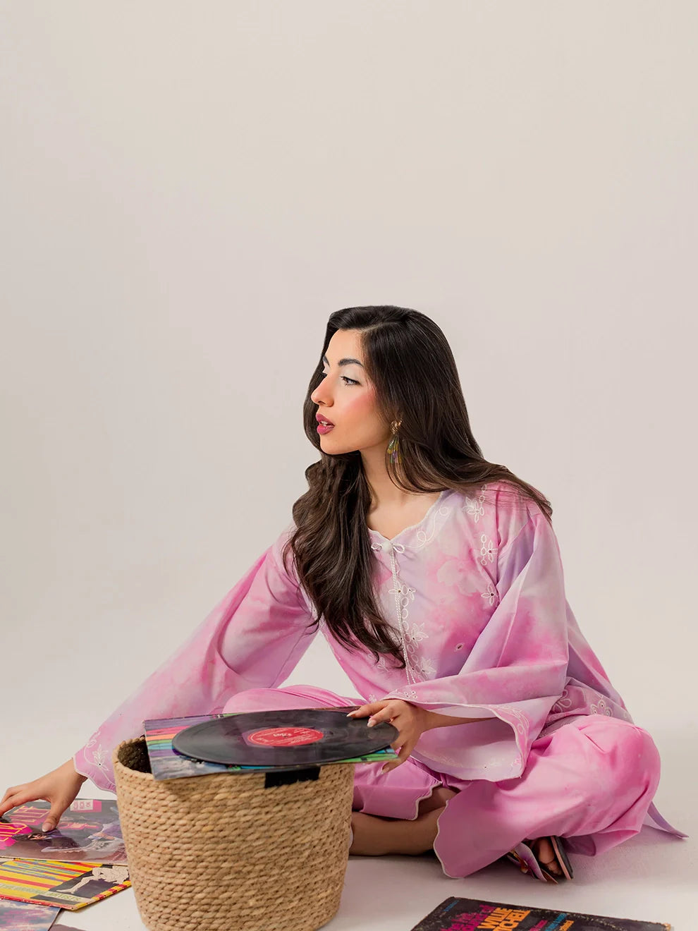 Blush - 3Pc Printkari Suit