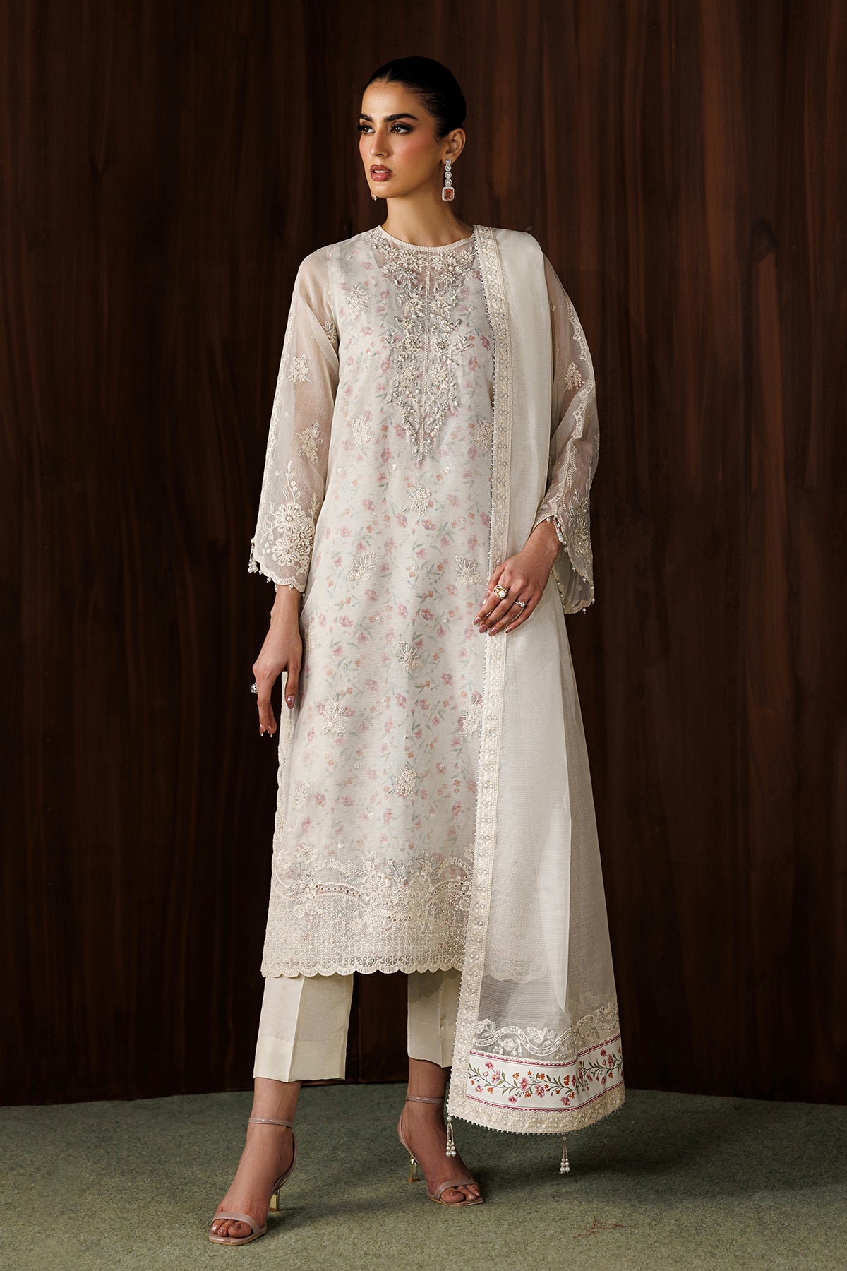 EMBROIDERED COTTON NET UF-4440