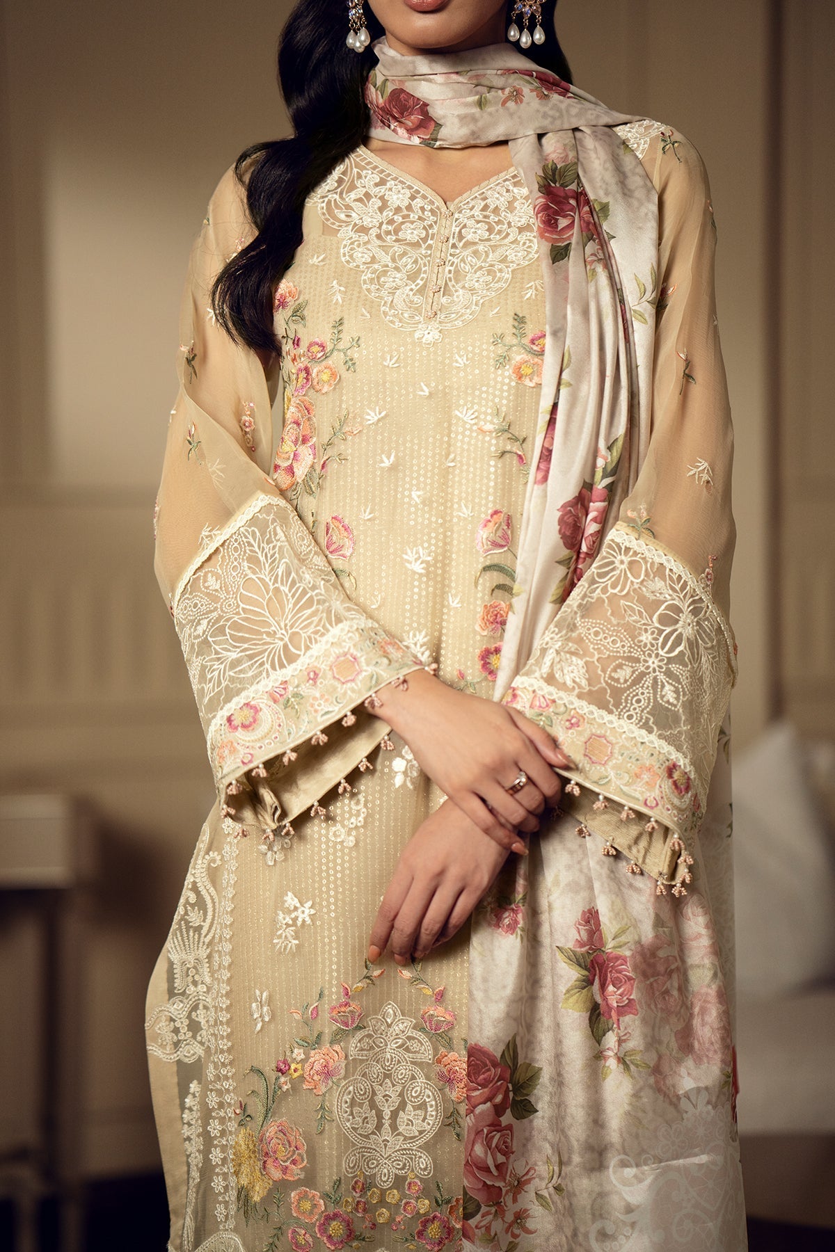 EMBROIDERED CHIFFON SF-513