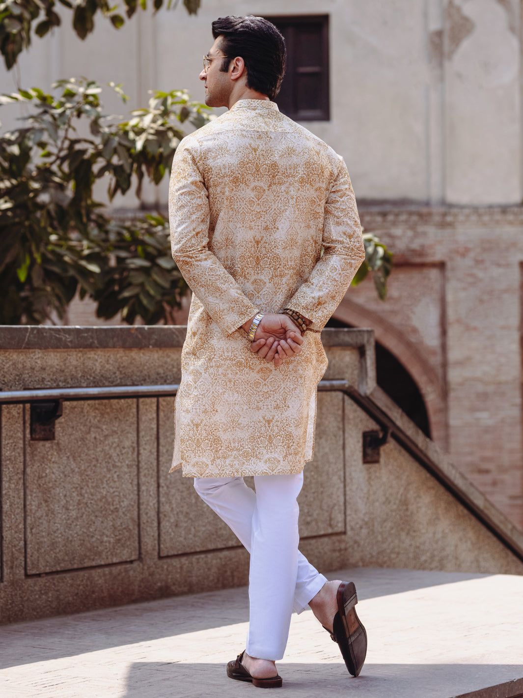Mustard Cotton Kurta - AL-K-1187