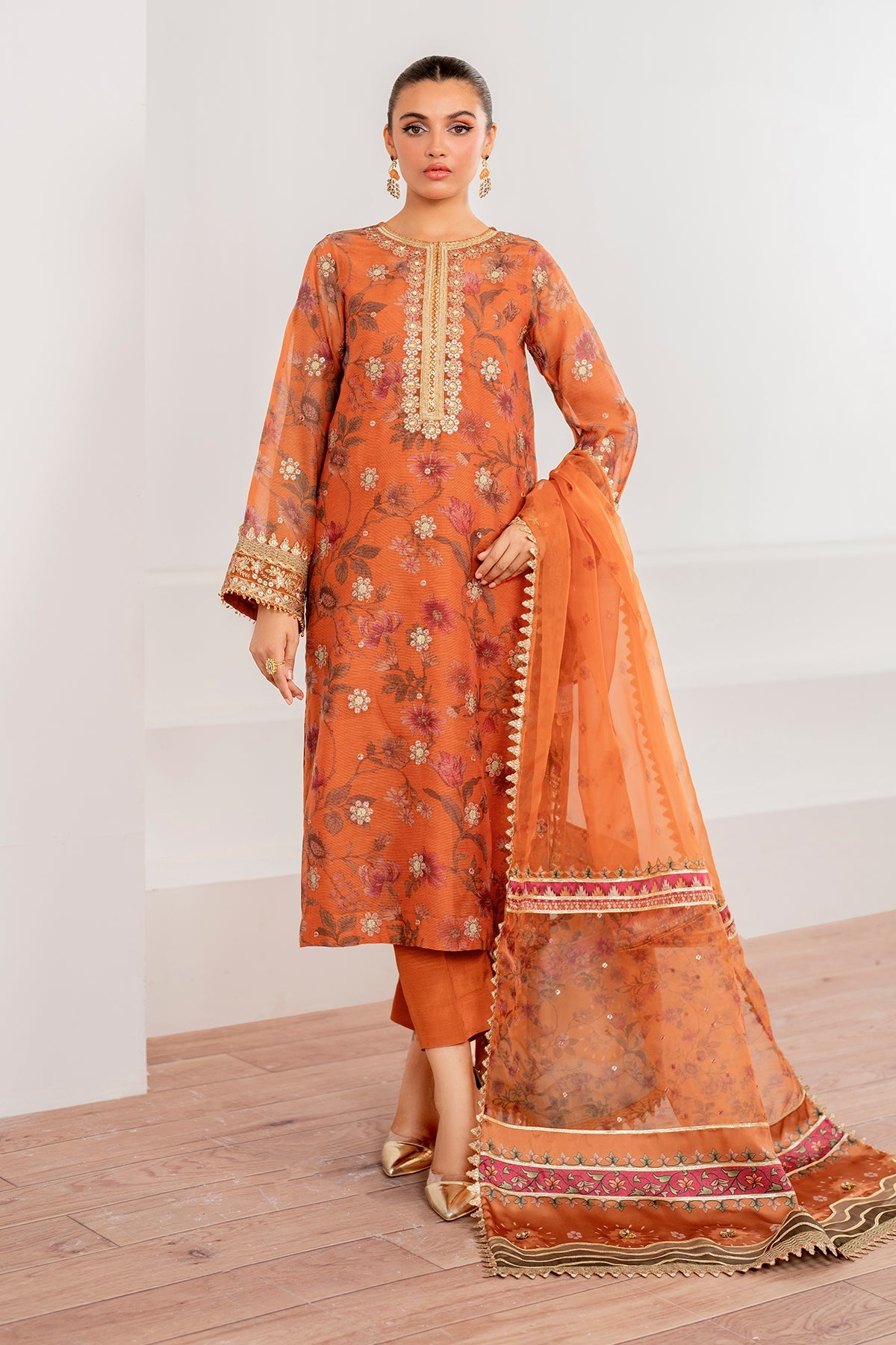 EMBROIDERED COTTON NET UF-4440