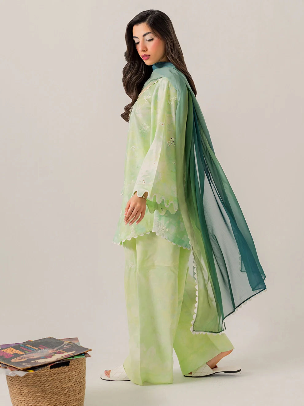 Sage - 3Pc Printkari Suit