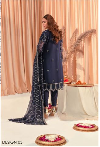 Design 3 - Royal Blue (Unstitched)