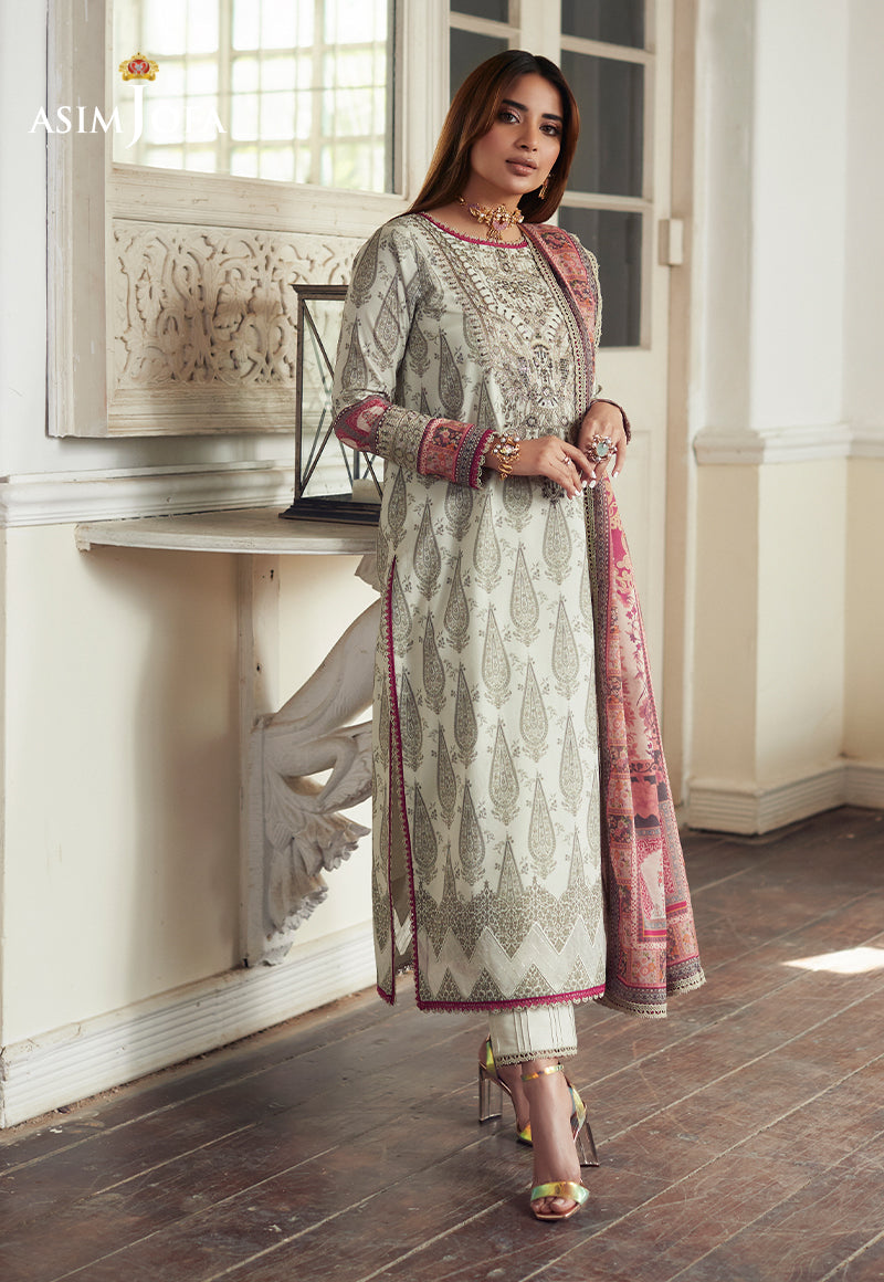 AJS-13 EMBROIDERED LAWN 2 PCS