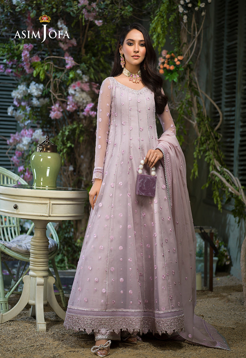 AJFC-45 EMBROIDERED ORGANZA 3 PCS