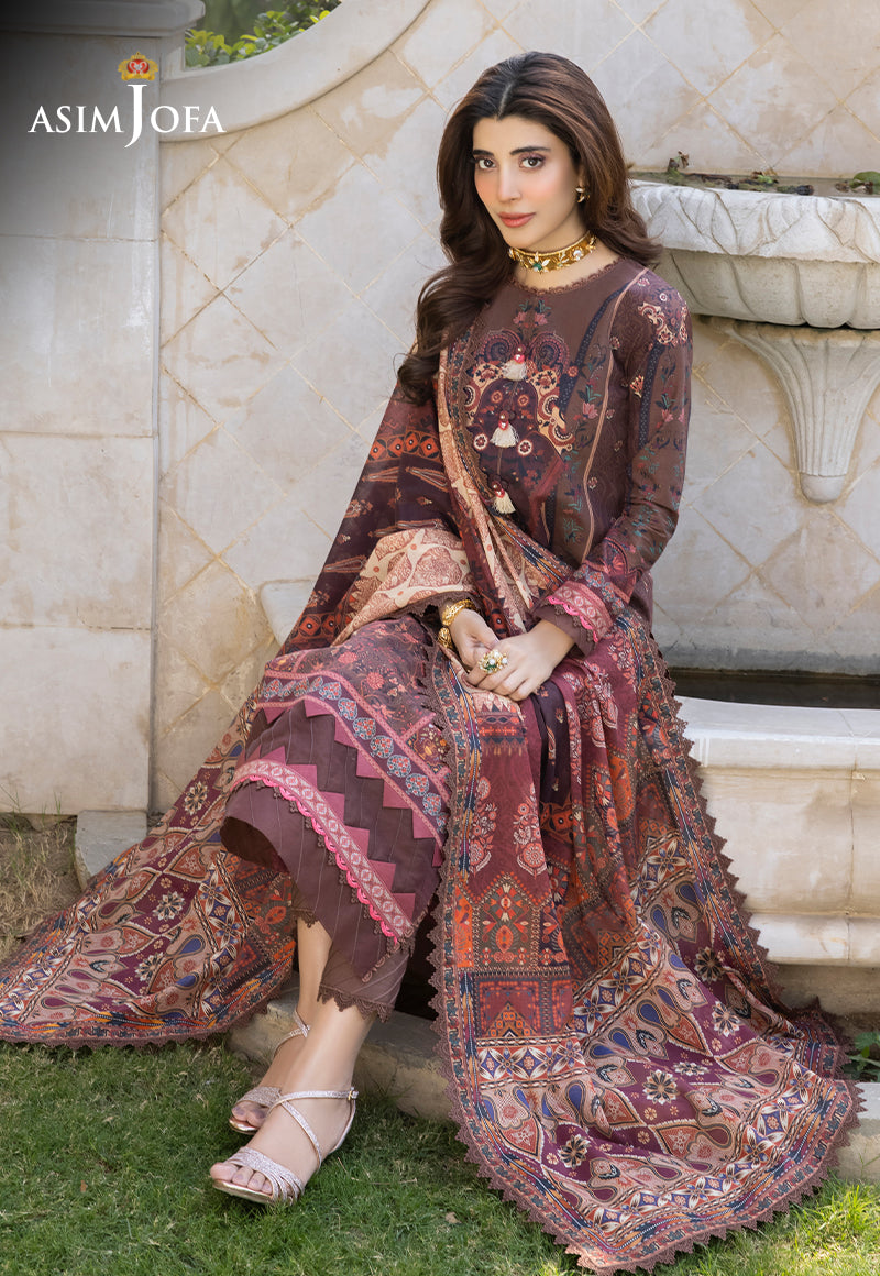 AJS-30 Designers Stitched LAWN 3 PCS