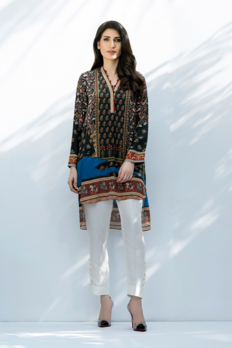 Crepe Digitally Printed Shirt And Trousers