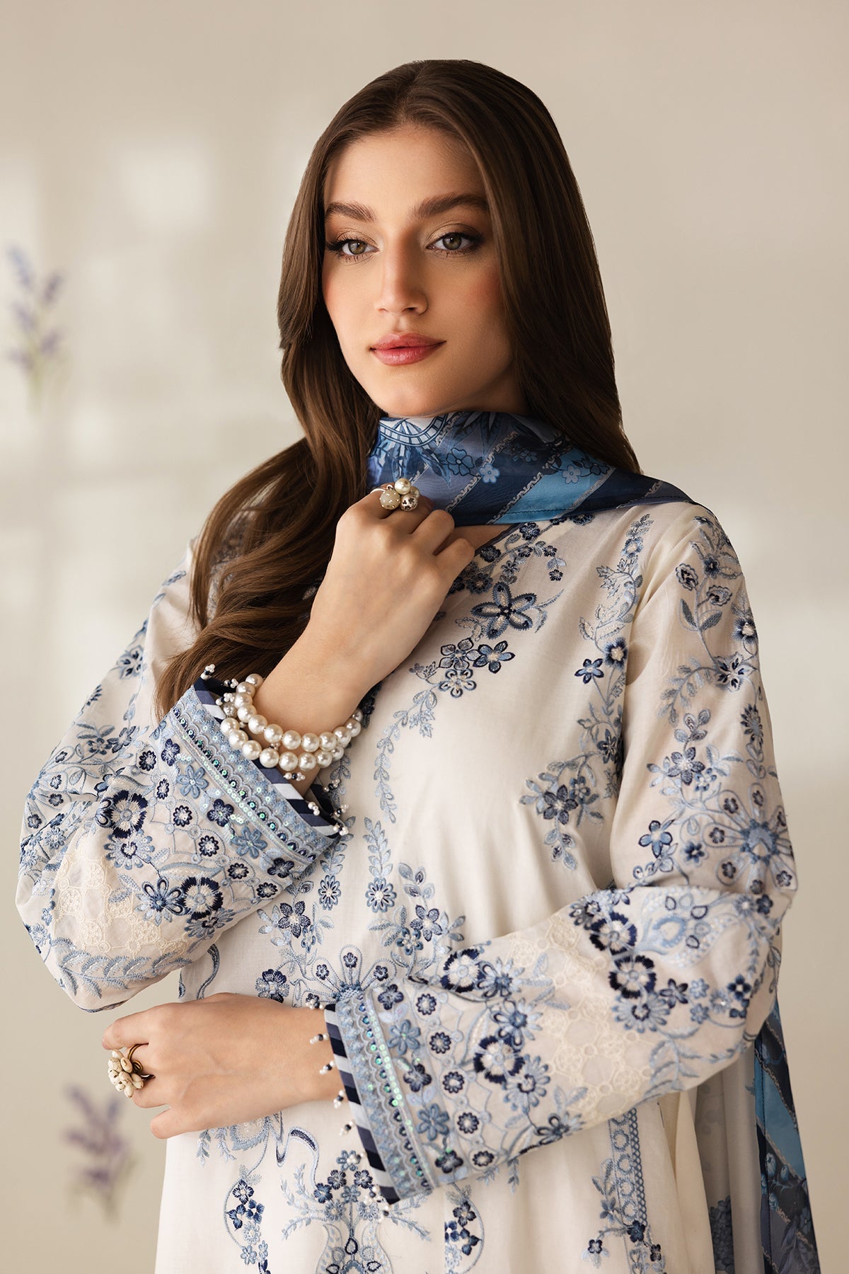 EMBROIDERED LAWN SF-4423