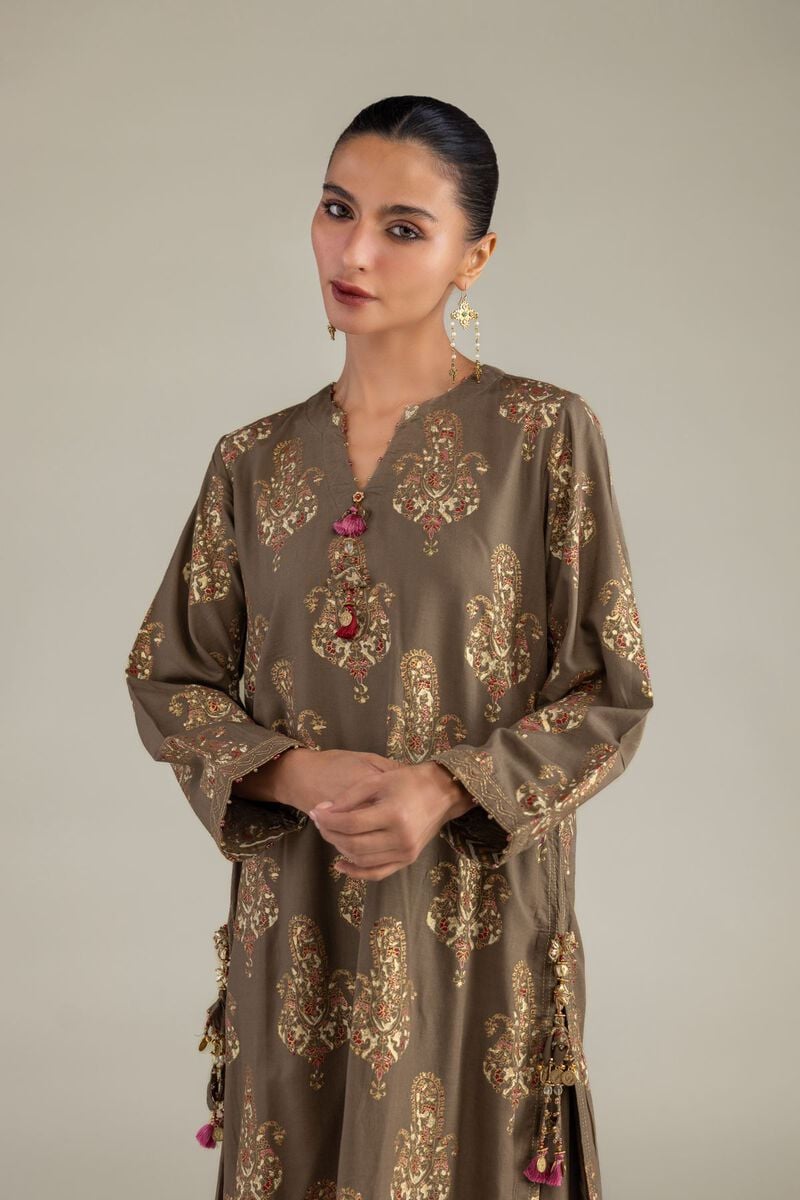 Brown Silk Kurta
