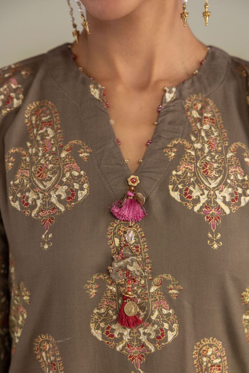 Brown Silk Kurta