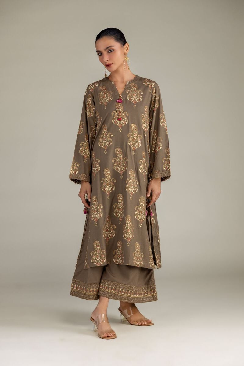 Brown Silk Kurta