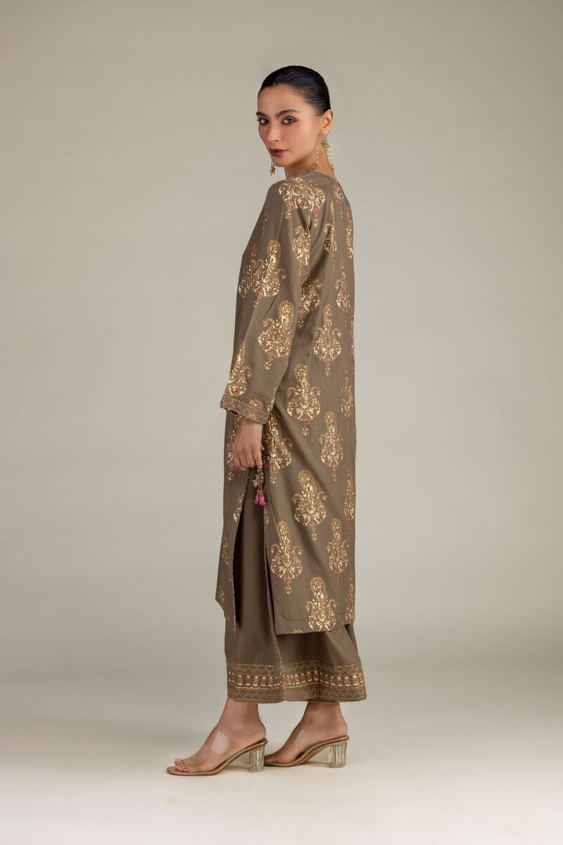 Brown Silk Pants