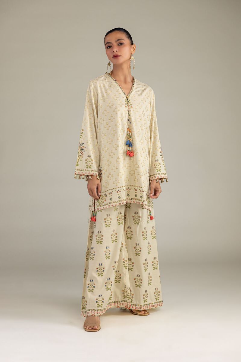 Silk Floral Pants