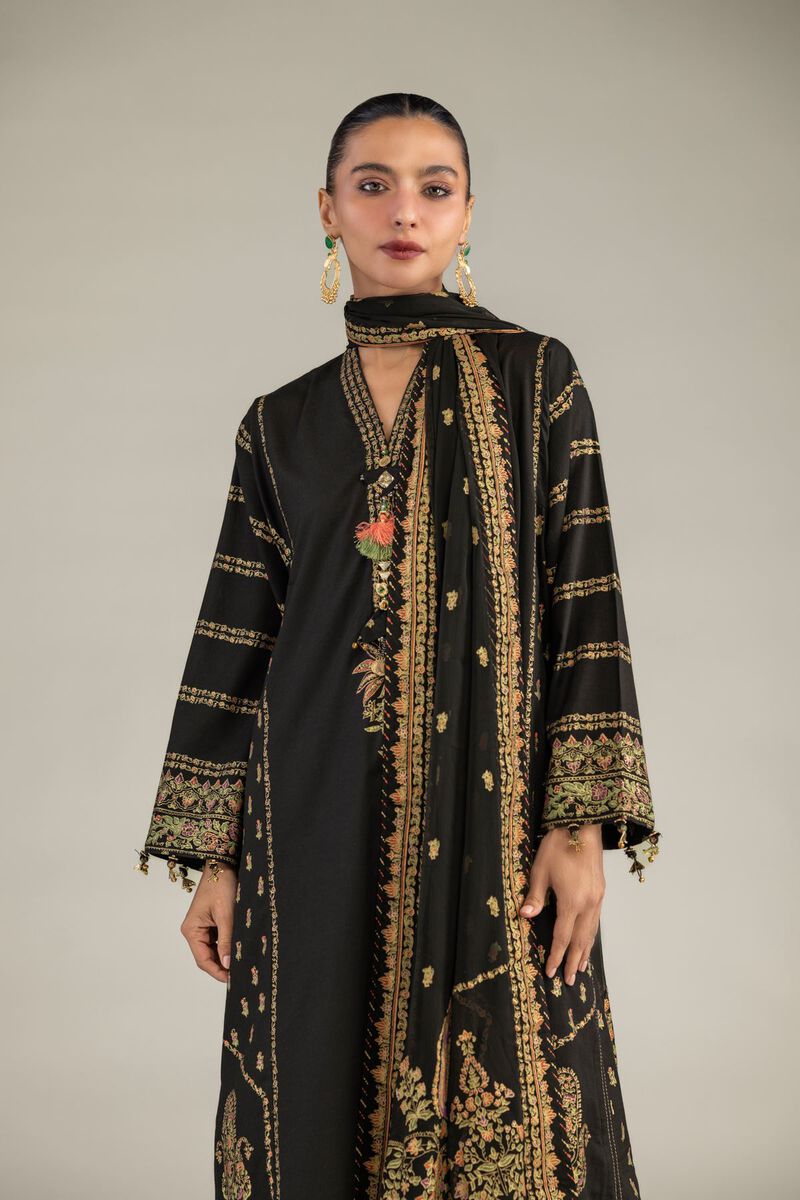 Black Chiffon Dupatta