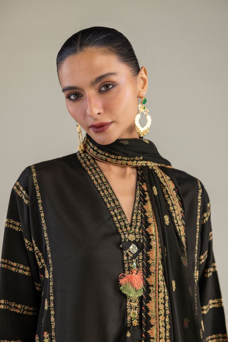 Black Chiffon Dupatta