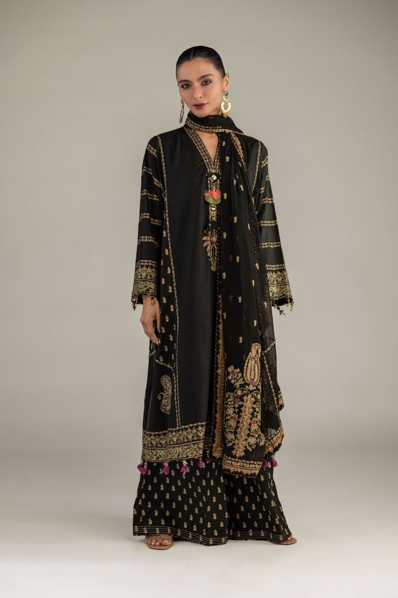 Black Chiffon Dupatta